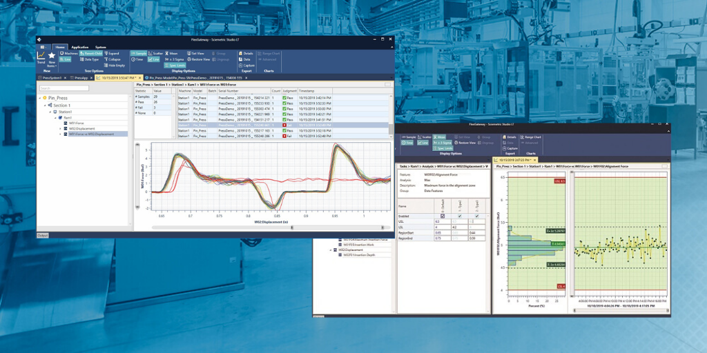 Image of press-fit data screens